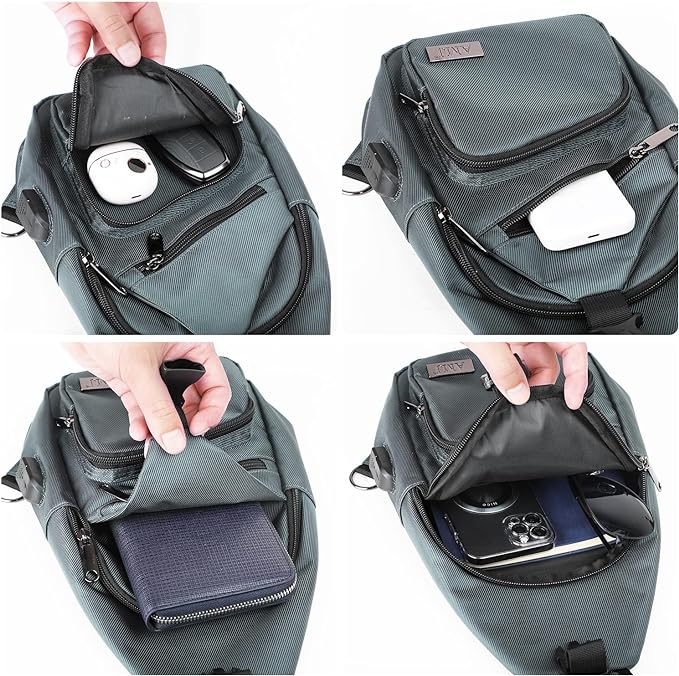 AMJ Crossbody Sling Bag Men Women, Casual Shoulder Backpack, Chest Daypack - Image 5