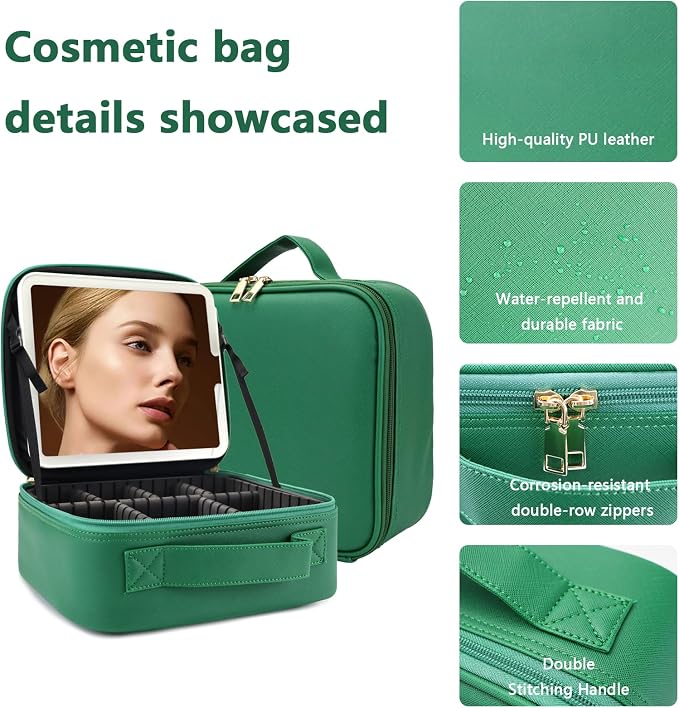Travel Makeup Bag for Women and Makeup Artists Cosmetic Organizer Large Makeup - Image 6