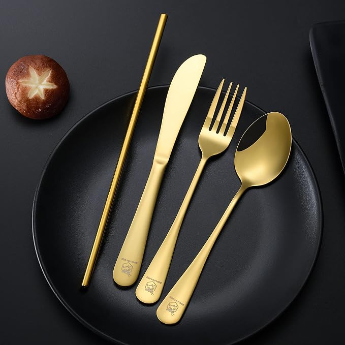 Boulder Bee | Travel Utensils Set | Reusable Camping Cutlery Set | Stainless - Image 6