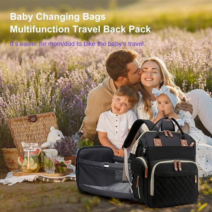 Diaper Bag, Backpack with Changing Station, Waterproof Baby Bag - Image 6