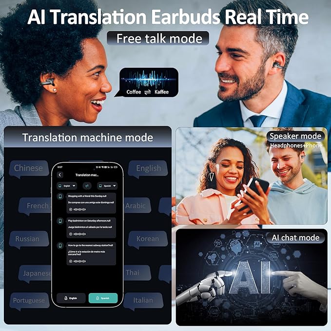AI Language Translation Earbuds Real Time, IAMJOY Language Translator Earbuds - Image 4
