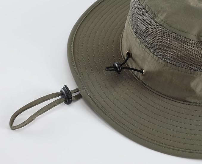 Home Prefer UPF 50+ Men's Sun Hat Wide Brim Bucket Hat UV Protection Hat - Image 5