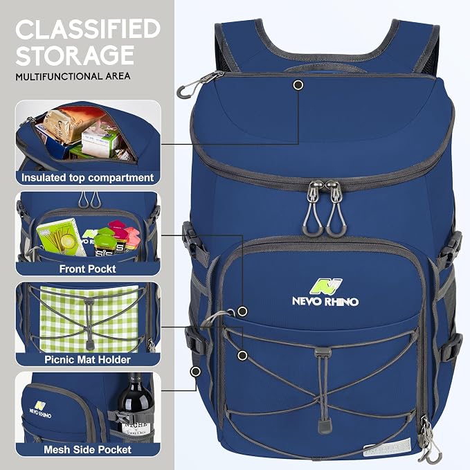 N NEVO RHINO Backpack Coolers Insulated Leak Proof 36/54 Cans, Portable - Image 6