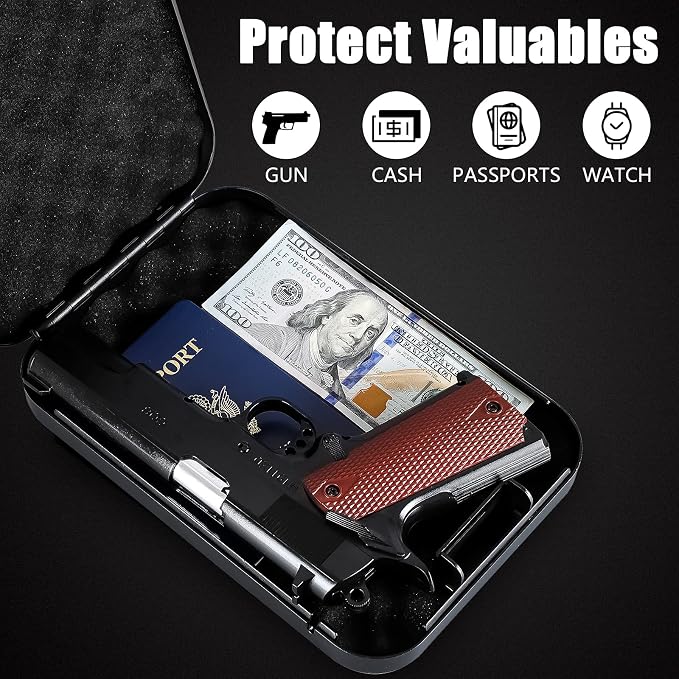 Dalmbox Gun Safe for Pistols Small Handgun Lock Box - Image 4