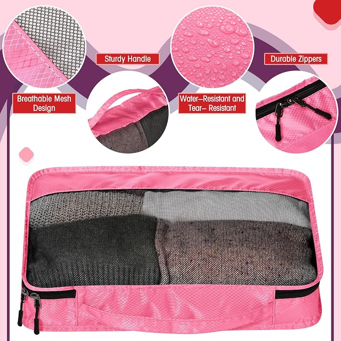 5 Pcs Packing Cubes for Suitcase Large Travel Cubes Carry on Luggage Organizer - Image 3