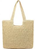 Straw Beach Bags for Women Woven Beach Tote Bag Casual Boho Large Shoulder by YAVCOOL