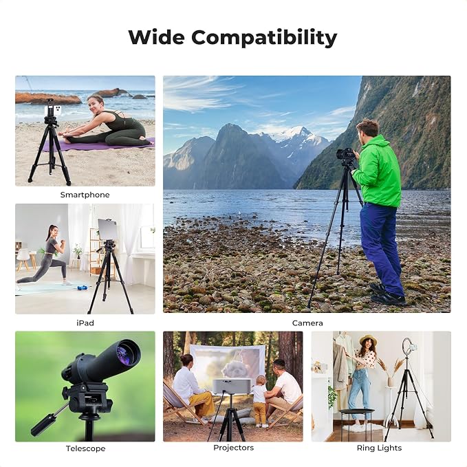 K&F Concept Camera Tripod, Cellphone Clip - Image 8