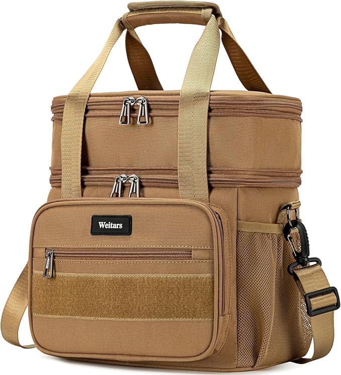 Weitars Lunch Box for Men Women Dual Compartment Lunch Box Heavy Duty Large by Weitars