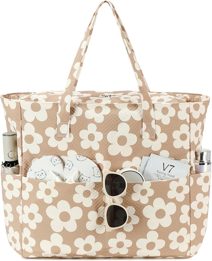 LEDAOU Beach Bag Waterproof Sandproof Women Tote Bag Pool Bag by LEDAOU