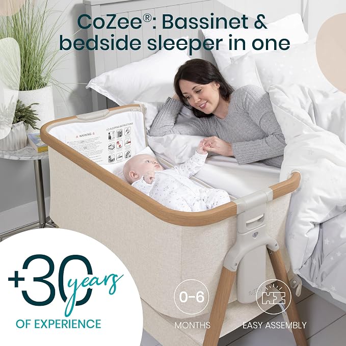 CoZee® 2-in-1 Baby Bassinet & Bedside Sleeper - Image 2