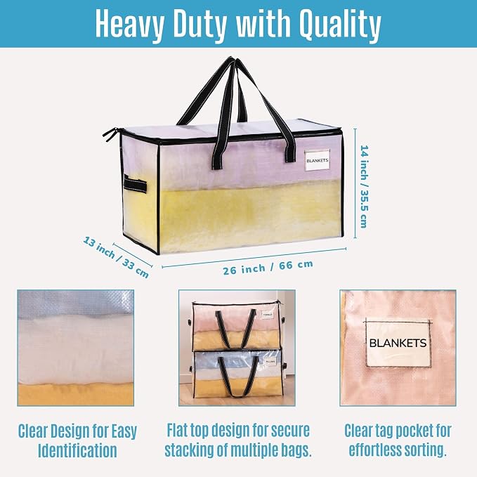 VENO 8 Pack Moving Bags, Comforter and Blanket Storage Bags - Image 5