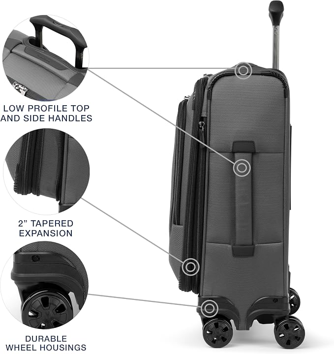 Travelpro Crew Classic Lightweight Softside Expandable Carry on Luggage - Image 6