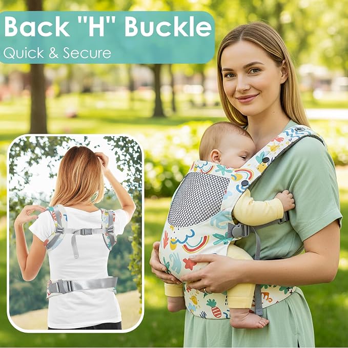 Newborn Baby Front Carrier Backpack, Toddler Baby Body Carrier, 7-66 Lbs - Image 7