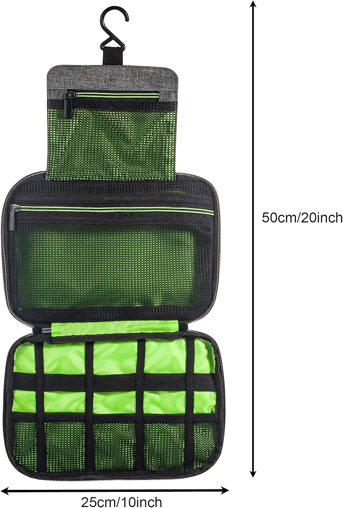 Foldable Man Hanging Travel Toiletry Bag Shaving Dopp Kit Travelling Shower - Image 3