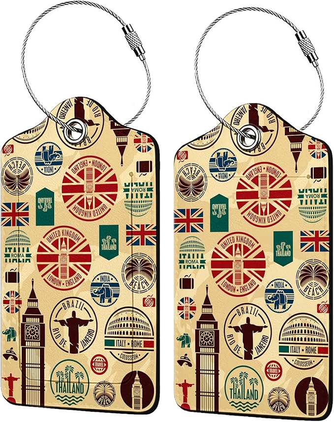 Travel Icons 2 Pack Luggage Tag by Unknown