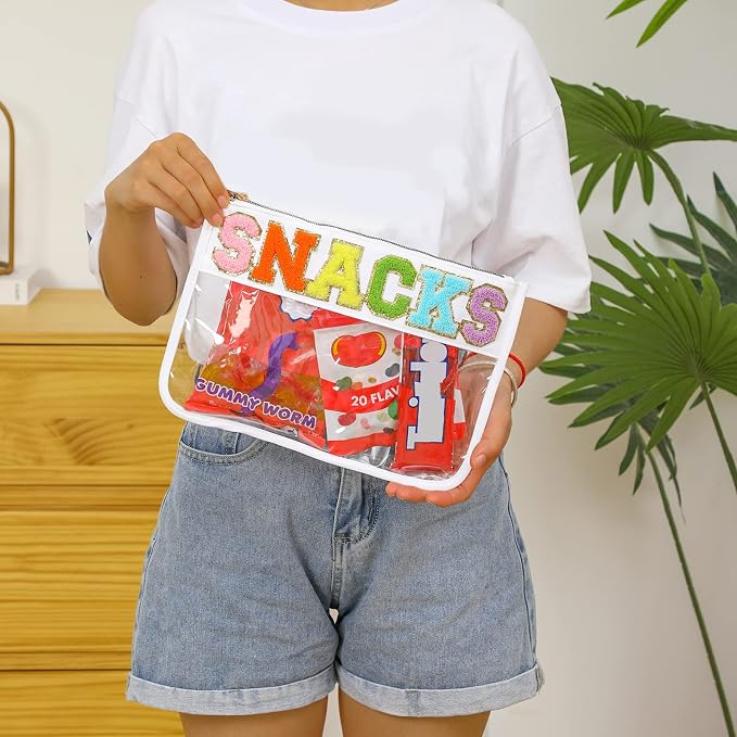 DYSHAYEN Chenille Letter Clear Zipper Pouch - Image 7