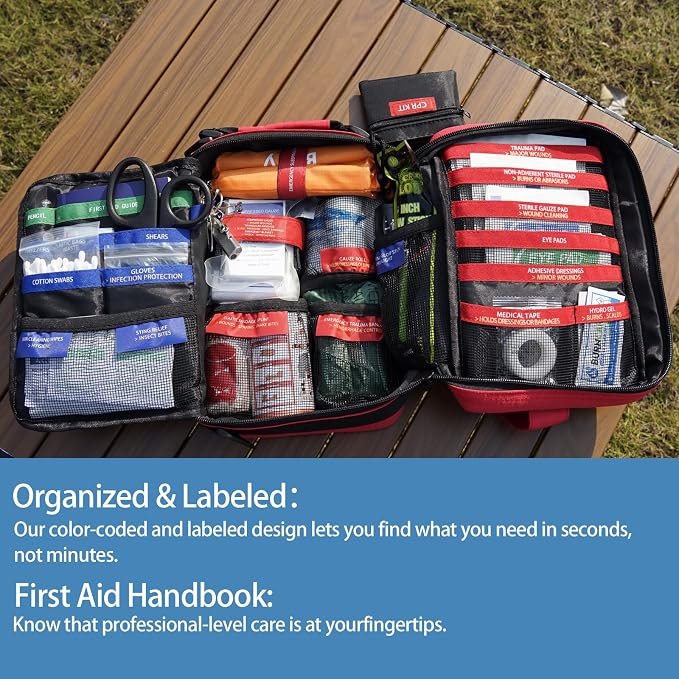 Comprehensive First Aid Kit for Home, Premium Emergency Trauma Kits - Image 2