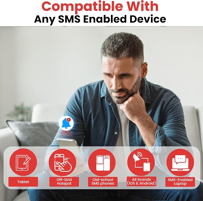 Kini SafeAlert WiFi Motion Sensor Alarm | Real-Time SMS Notification | Wireless - Image 5