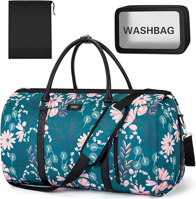 Garment Bag for Travel Convertible Carry On Garment Bag Large Travel Duffel by TIBES