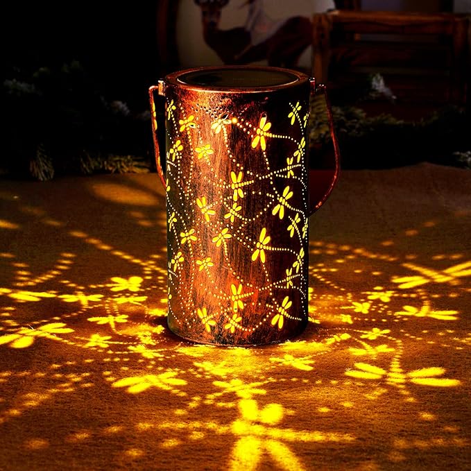 Homemory Dragonflies Solar Lanterns Lights Outdoor Waterproof, Hollowed-Out by Homemory