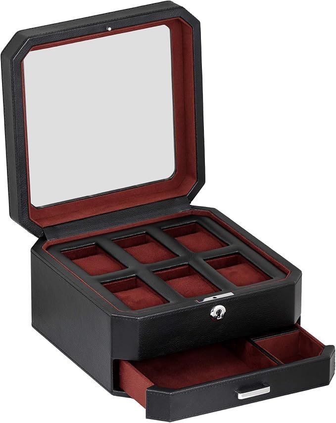 ROTHWELL 6 Slot Leather Watch Box - Image 9