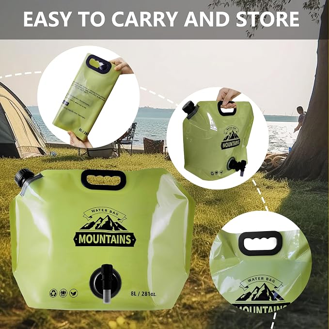 Collapsible 8L Water Storage Bag, BPA-Free Portable Folding Water Jug - Image 5