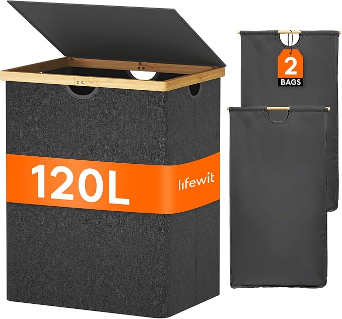 Lifewit 120L Double Laundry Hamper by Lifewit