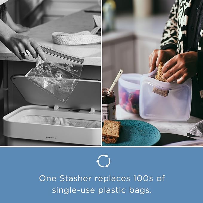 Stasher Premium Silicone Reusable Food Storage Bags, Starter Kit, Sea Spray - Image 8