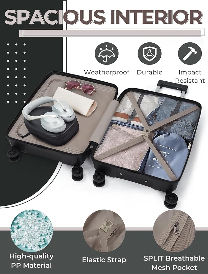 Luggage Sets 5 Piece, Suitcases - Image 6