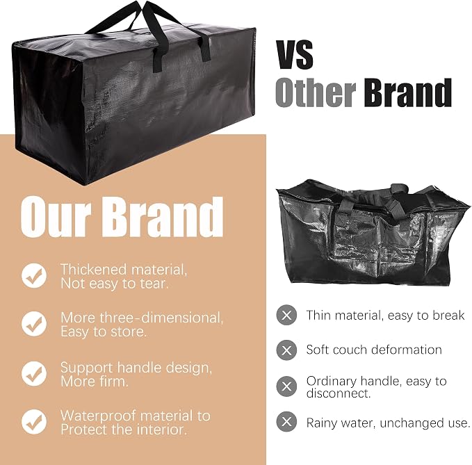 Heavy Duty Moving Bags with Backpack Straps and Strong Handles, Alternative to - Image 5
