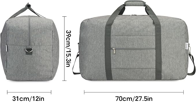 Extra Large Travel Duffel Bag Foldable Weekender Packable Lightweight Luggage - Image 3