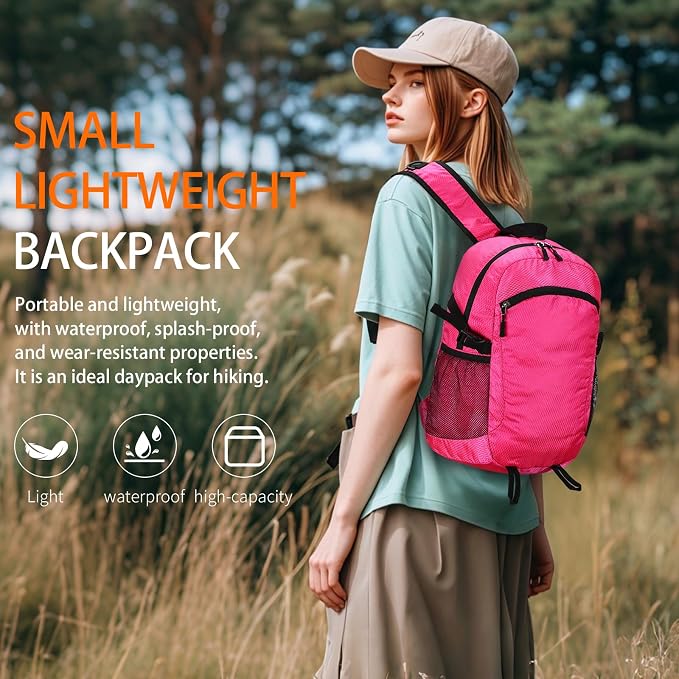 Small Hiking Daypack, 15L Waterproof Hiking Backpack Packable Lightweight - Image 2