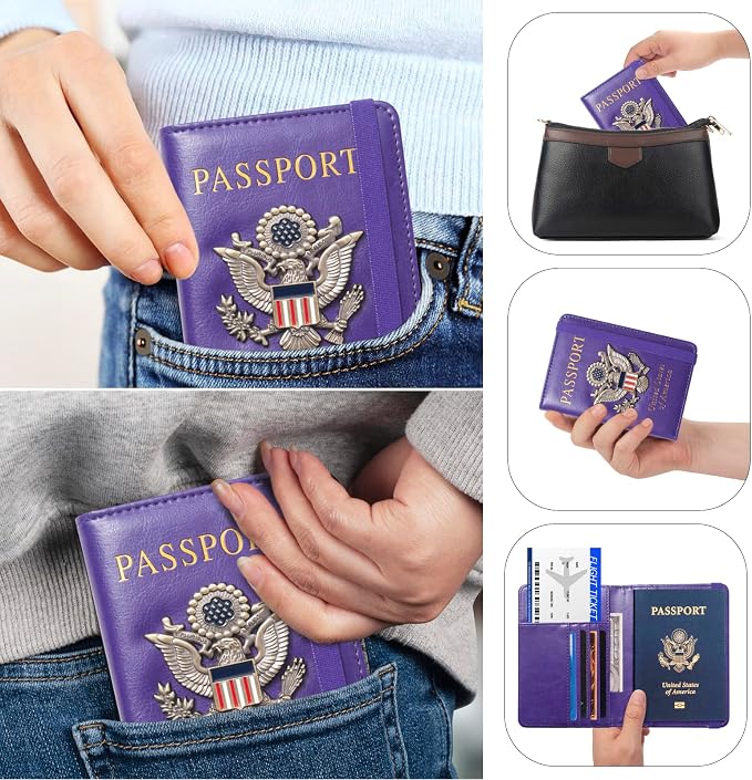 Passport Holder for Travel Passport Cover for Men Passport Wallet Case - Image 6