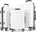 SHOWKOO Luggage Sets Expandable PC+ABS Durable Suitcase Sets Double Wheels TSA by SHOWKOO