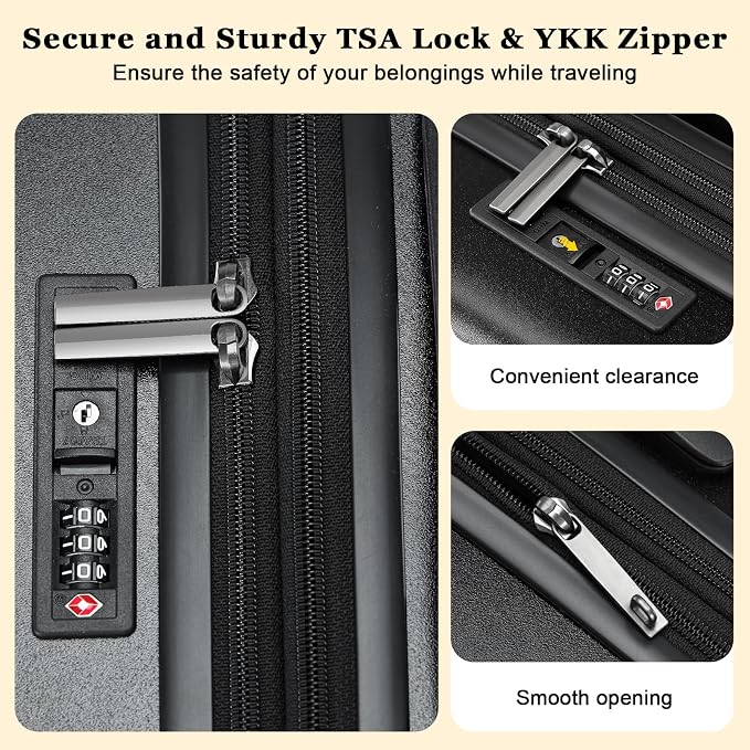 16 Inch Carry On Luggage Airline Approved, Expandable Lightweight ABS+PC Hard - Image 4