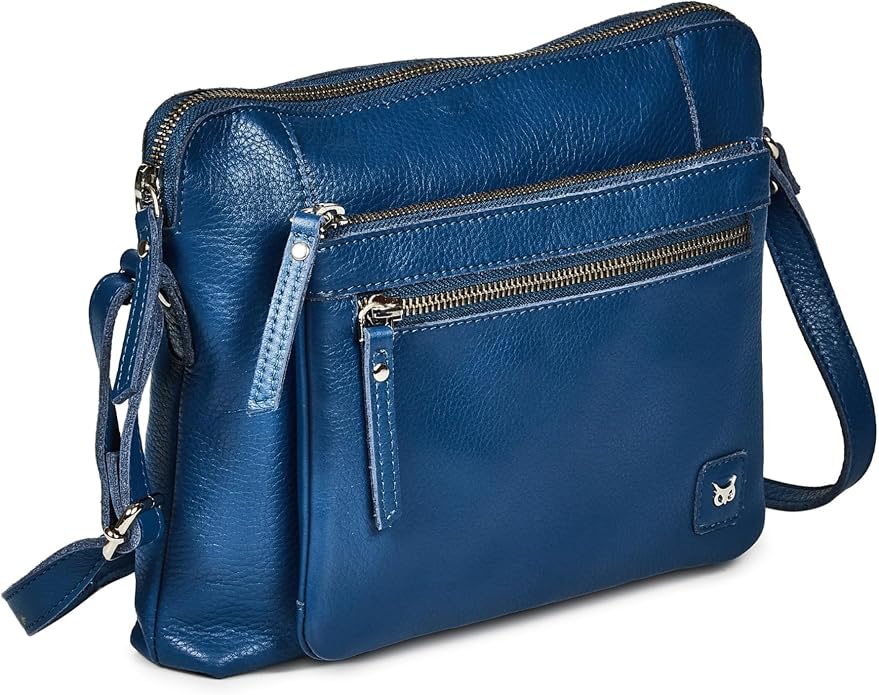 Wise Owl Accessories Small Soft Pebbled Real Leather Crossbody Handbags Purses by WiseOwlAccessories