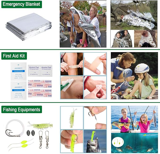 Survival Kit 35 in 1, First Aid Kit, Survival Gear, Christmas Birthday Gifts - Image 6