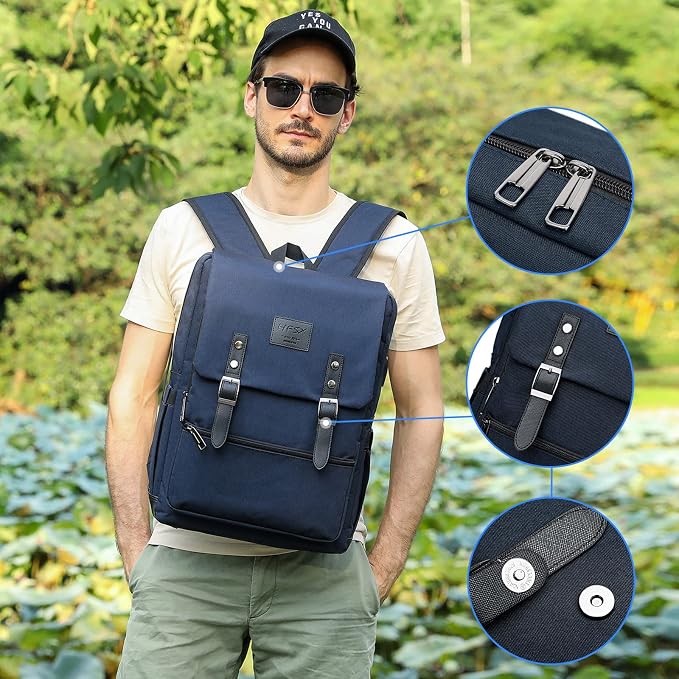 HFSX Anti Theft Laptop Backpack Men Women Business Travel Computer Backpack - Image 6