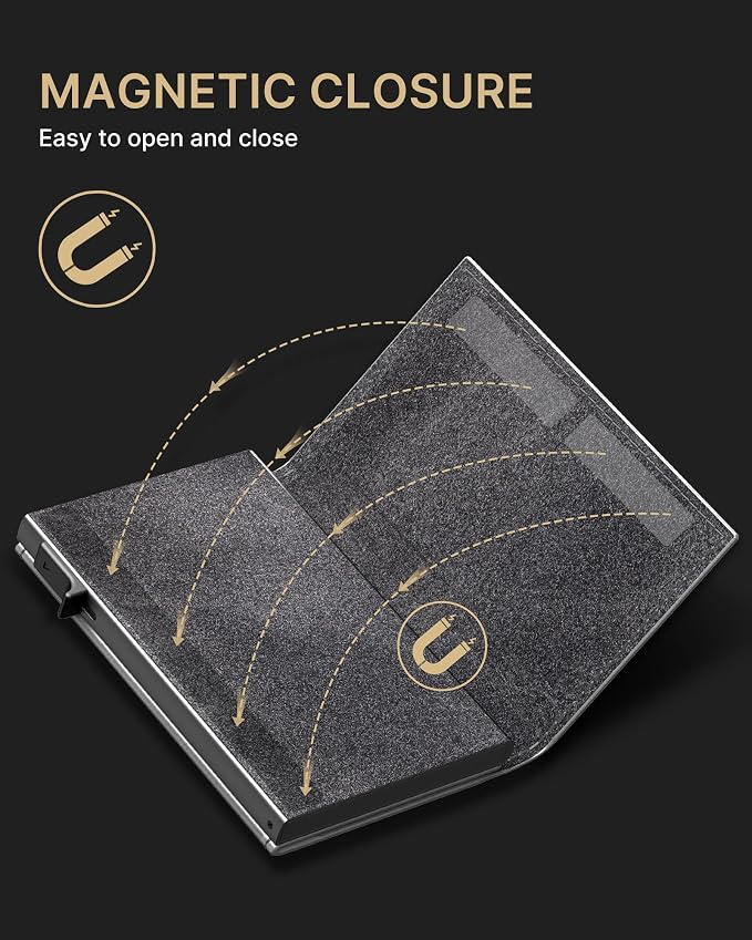 typecase Mens Wallet Card Holder: Pop Up Aluminum Case, Carbon Fiber Leather - Image 6