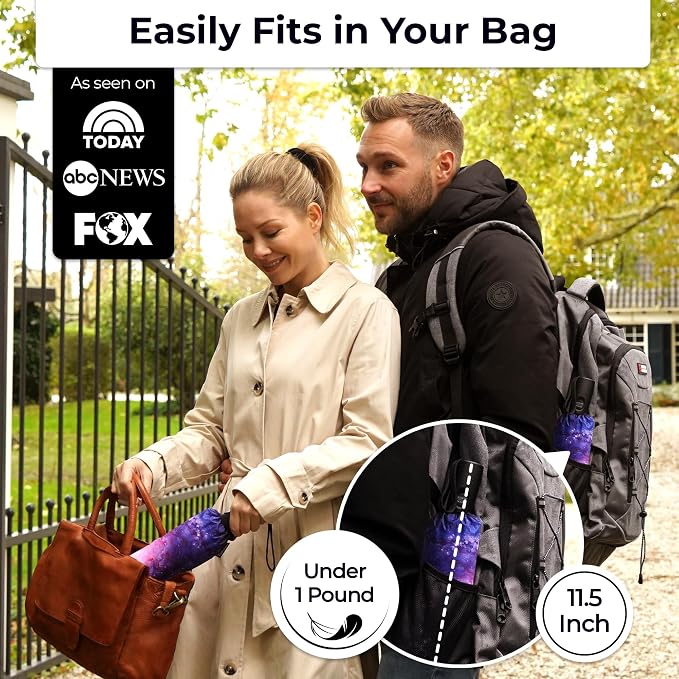 TUMELLA Strongest Windproof Travel Umbrella, Small Strong but Light Portable - Image 2