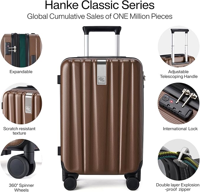 Hanke 29 Inch Expandable Checked Luggage Lightweight PC Hard Shell Luggage - Image 4