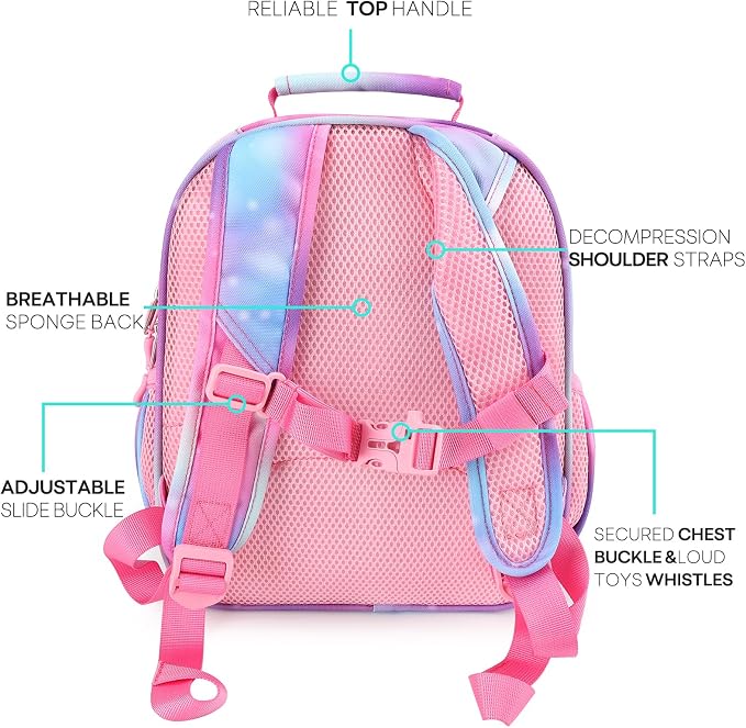 mibasies Girls Backpack for Elementary School, Kids Backpack for Girls 5-8 - Image 4