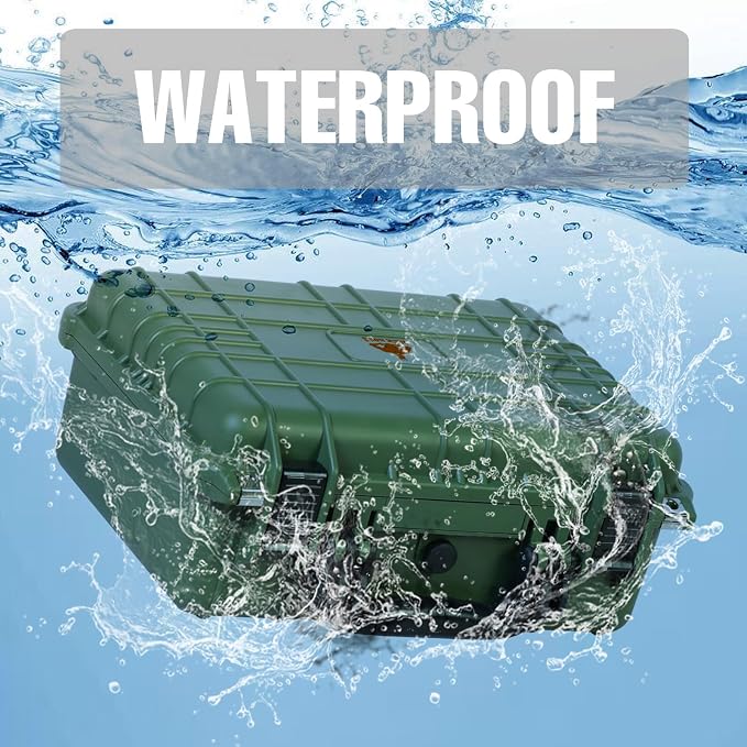 16x 12.8x 6.8 Inch Hard Case, Portable Weather Waterproof Protective Camera Case - Image 3