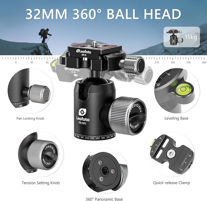 Carbon Fiber Lightweight Travel Tripod - Image 3