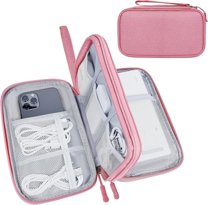 Electronics Organizer Travel Case, Electronic Accessories Storage Bag, Portable by Lcsmaokin