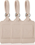 Teskyer Luggage Tags, 3 Pack Premium PU Leather Luggage Tags by TESKYER