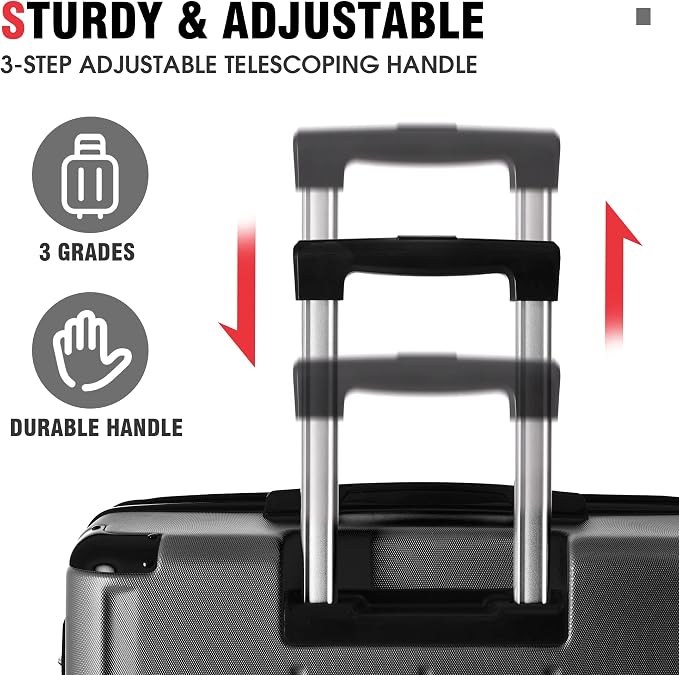 Merax 24 Inch Expandable Checked Luggage, Hardshell ABS Medium Suitcase - Image 6