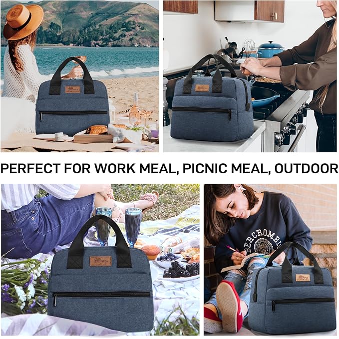 HOMESPON Insulated Lunch Bag for Women Men Lunch Box Cooler Lunch Tote for Work - Image 6