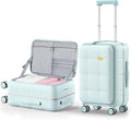 MGB 20 Inch Top Open Carry On Luggage 22x14x9 Airline Approved, Hard Shell by MGB