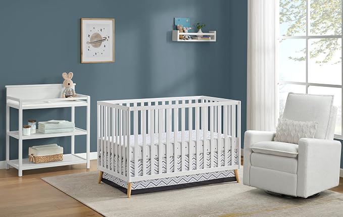 Oxford Baby Cozy Nest Convertible Island Crib, Snow White/Natural - Image 2